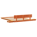 Casa si Gradina - Mobilier - Paturi si accesorii - Paturi - Cadru de Pat cu Mese de Noapte Maro Cerat 135x190cm Lemn Masiv - Infinity.ro