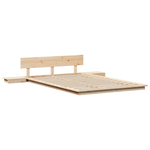 Casa si Gradina - Mobilier - Paturi si accesorii - Paturi - Cadru de pat la nivelul podelei cu mese de noapte 120x190cm Lemn masiv - Infinity.ro