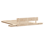 Casa si Gradina - Mobilier - Paturi si accesorii - Paturi - Cadru de pat la nivelul podelei cu mese de noapte 120x190cm Lemn masiv - Infinity.ro