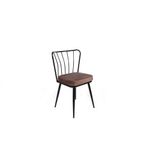 Casa si Gradina - Mobilier - Scaune si fotolii - Scaune - Set scaune, Hanah Home, metal, catifea, maro deschis negru, 43x42x82 cm, 4 bucati - Infinity.ro