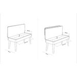 Casa si Gradina - Mobilier - Seturi de mobilier - Seturi mese si scaune - Set masa si scaune extensibile, Hanah Home, pal melaminat, alb si piatra, masa 129x80x75 cm - Infinity.ro