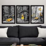 Casa si Gradina - Decoratiuni - Tablouri - Tablou decorativ cu rama, Wallxpert, mdf, multicolor, 35x45 cm, set 3 bucati, 364LUL1326 - Infinity.ro