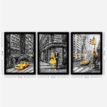Casa si Gradina - Decoratiuni - Tablouri - Tablou decorativ cu rama, Wallxpert, mdf, multicolor, 35x45 cm, set 3 bucati, 364LUL1326 - Infinity.ro