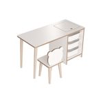 Casa si Gradina - Mobilier - Mobilier copii - Mobilier camera copiilor - Set masa si scaun pentru copii, Hanah Home, pal melaminat, alb, masa 90x50x42 cm, scaun 25x59x25 cm - Infinity.ro