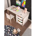 Casa si Gradina - Mobilier - Mobilier copii - Mobilier camera copiilor - Set masa si scaun pentru copii, Hanah Home, pal melaminat, alb, masa 90x50x42 cm, scaun 25x59x25 cm - Infinity.ro