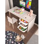 Casa si Gradina - Mobilier - Mobilier copii - Mobilier camera copiilor - Set masa si scaun pentru copii, Hanah Home, pal melaminat, alb, masa 90x50x42 cm, scaun 25x59x25 cm - Infinity.ro