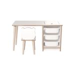 Casa si Gradina - Mobilier - Mobilier copii - Mobilier camera copiilor - Set masa si scaun pentru copii, Hanah Home, pal melaminat, alb, masa 90x50x42 cm, scaun 25x59x25 cm - Infinity.ro