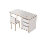 Casa si Gradina - Mobilier - Mobilier copii - Mobilier camera copiilor - Set masa si scaun pentru copii, Hanah Home, pal melaminat, alb, masa 90x50x42 cm, scaun 25x59x25 cm - Infinity.ro
