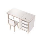 Casa si Gradina - Mobilier - Mobilier copii - Mobilier camera copiilor - Set masa si scaun pentru copii, Hanah Home, pal melaminat, alb, masa 90x50x42 cm, scaun 25x59x25 cm - Infinity.ro
