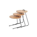 Casa si Gradina - Mobilier - Mese si birouri - Masute de cafea - Set masute de cafea, Hanah Home, mdf, natural, 3 bucati, 45x59x45 cm - Infinity.ro