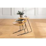 Casa si Gradina - Mobilier - Mese si birouri - Masute de cafea - Set masute de cafea, Hanah Home, mdf, natural, 3 bucati, 45x59x45 cm - Infinity.ro