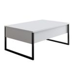 Casa si Gradina - Mobilier - Seturi de mobilier - Seturi living - Set mobilier living, Hanah Home, pal melaminat, alb si negru, suport tv 180x30x47 cm, masuta cafea 90x39x40 cm - Infinity.ro