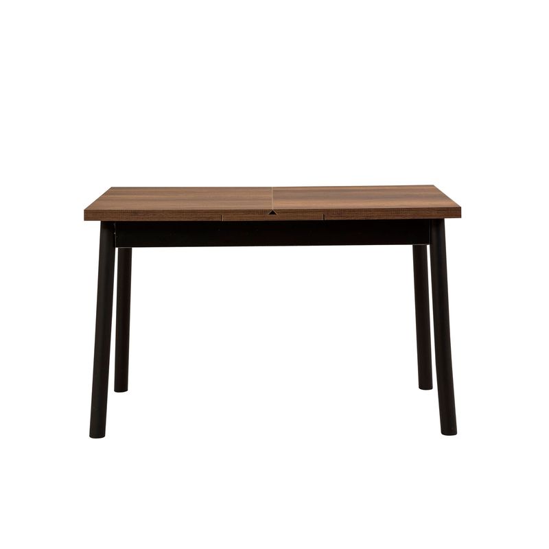 Casa si Gradina - Mobilier - Seturi de mobilier - Seturi mese si scaune - Set masa extensibila cu scaune, Hanah Home, pal melaminat, negru, 120x75x77 cm - Infinity.ro