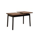 Casa si Gradina - Mobilier - Seturi de mobilier - Seturi mese si scaune - Set masa extensibila cu scaune, Hanah Home, pal melaminat, negru, 120x75x77 cm - Infinity.ro