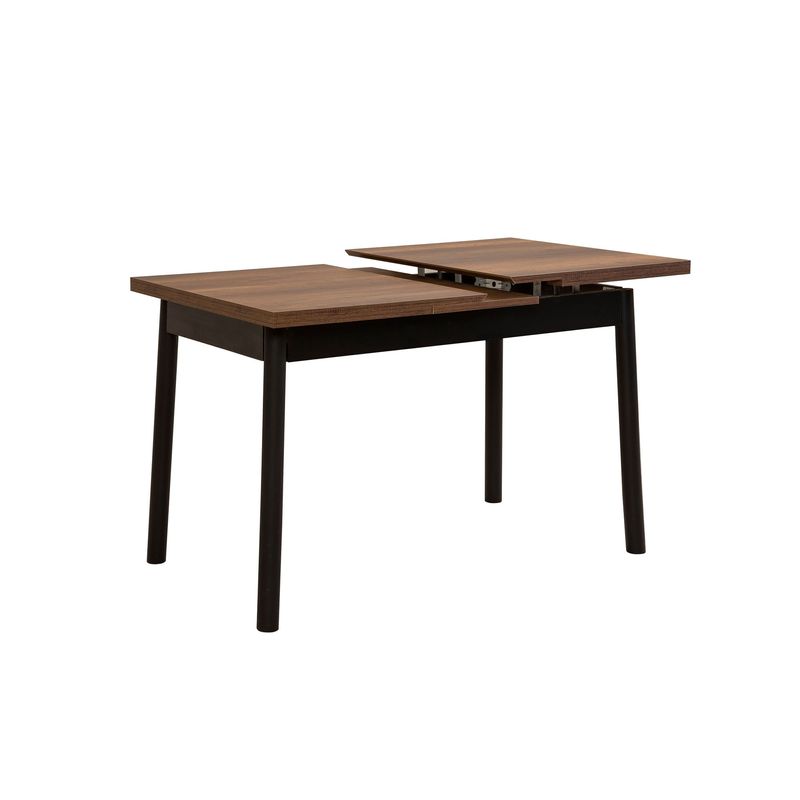 Casa si Gradina - Mobilier - Seturi de mobilier - Seturi mese si scaune - Set masa extensibila cu scaune, Hanah Home, pal melaminat, negru, 120x75x77 cm - Infinity.ro