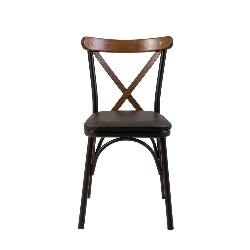 Casa si Gradina - Mobilier - Seturi de mobilier - Seturi mese si scaune - Set masa extensibila cu scaune, Hanah Home, pal melaminat, negru, 120x75x77 cm - Infinity.ro