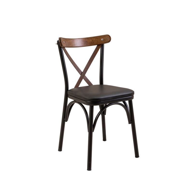 Casa si Gradina - Mobilier - Seturi de mobilier - Seturi mese si scaune - Set masa extensibila cu scaune, Hanah Home, pal melaminat, negru, 120x75x77 cm - Infinity.ro