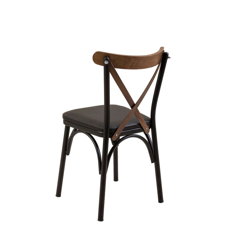 Casa si Gradina - Mobilier - Seturi de mobilier - Seturi mese si scaune - Set masa extensibila cu scaune, Hanah Home, pal melaminat, negru, 120x75x77 cm - Infinity.ro