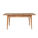 Casa si Gradina - Mobilier - Seturi de mobilier - Seturi mese si scaune - Set masa extensibila cu scaune, Hanah Home, pal melaminat, pin atlantic si piatra, masa 129x80x75 cm - Infinity.ro