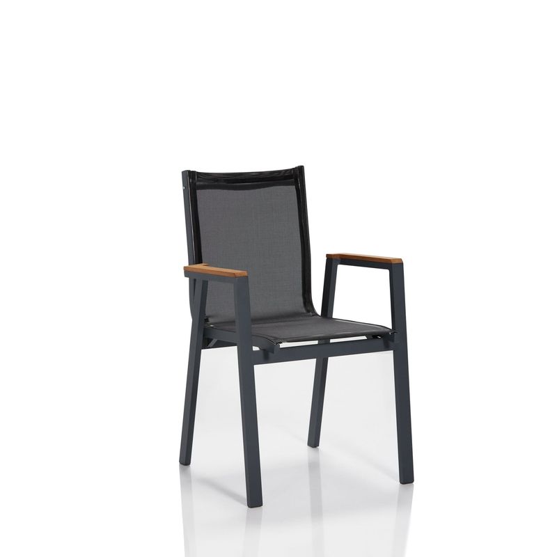 Casa si Gradina - Gradina si terasa - Mobilier exterior - Seturi mobila gradina - Set mobilier gradina, Hanah Home, aluminiu, multicolor, masa 90x150 cm, 6 scaune 57x63x90 cm, 561CLR1311 - Infinity.ro