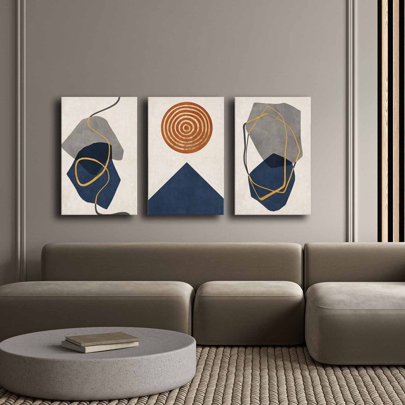 Casa si Gradina - Decoratiuni - Tablouri - Tablou decorativ, Wallxpert, panza, multicolor, 145x70 cm, set 3 piese, 895FNA1127 - Infinity.ro