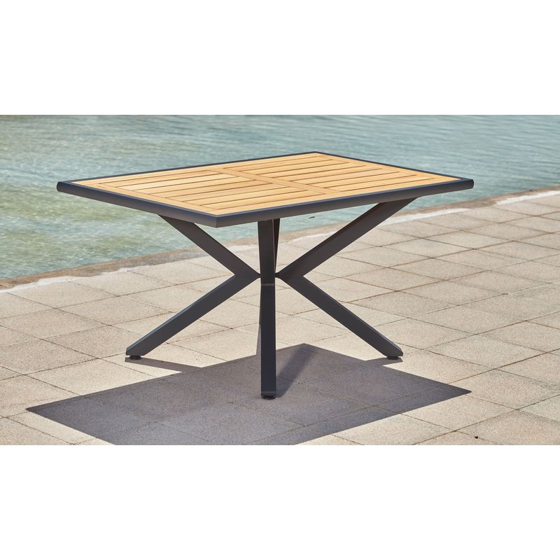 Casa si Gradina - Gradina si terasa - Mobilier exterior - Seturi mobila gradina - Set mobilier gradina, Hanah Home, aluminiu, multicolor, masa 90x150 cm, 6 scaune 57x63x90 cm, 561CLR1311 - Infinity.ro