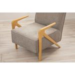 Casa si Gradina - Mobilier - Seturi de mobilier - Seturi living - Set living, Atelier Del Sofa, lemn fag si pal, stejar si gri, canapea 223x81x92 cm, fotoliu 70x90x86 cm - Infinity.ro