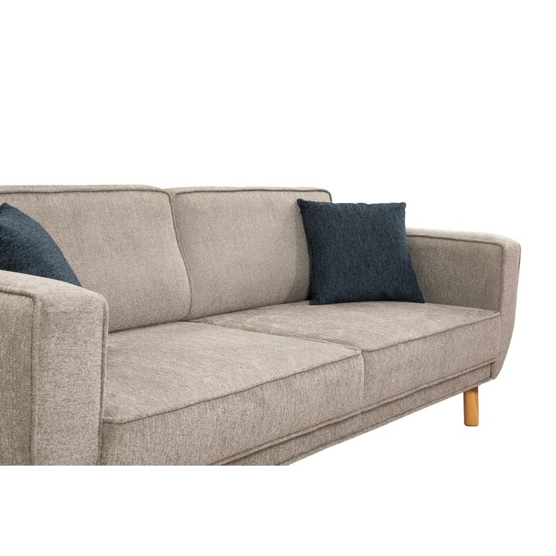 Casa si Gradina - Mobilier - Seturi de mobilier - Seturi living - Set living, Atelier Del Sofa, lemn fag si pal, stejar si gri, canapea 223x81x92 cm, fotoliu 70x90x86 cm - Infinity.ro