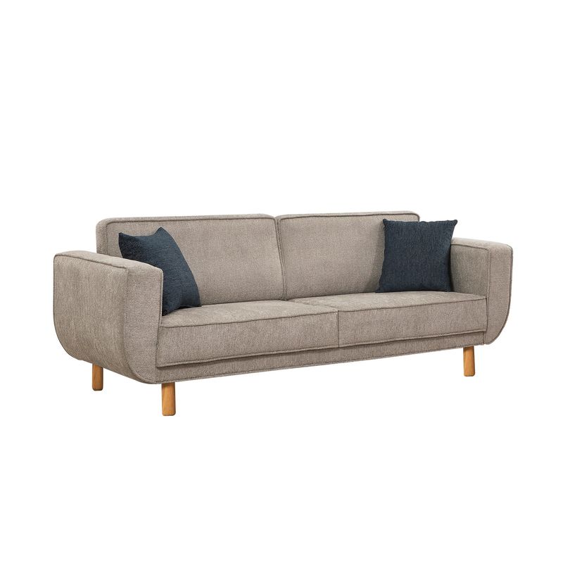 Casa si Gradina - Mobilier - Seturi de mobilier - Seturi living - Set living, Atelier Del Sofa, lemn fag si pal, stejar si gri, canapea 223x81x92 cm, fotoliu 70x90x86 cm - Infinity.ro