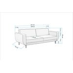 Casa si Gradina - Mobilier - Seturi de mobilier - Seturi living - Set living, Atelier Del Sofa, lemn fag si pal, stejar si gri, canapea 223x81x92 cm, fotoliu 70x90x86 cm - Infinity.ro