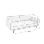 Casa si Gradina - Mobilier - Seturi de mobilier - Seturi living - Set living, Atelier Del Sofa, lemn fag si pal, stejar si gri, canapea 223x81x92 cm, fotoliu 70x90x86 cm - Infinity.ro
