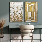 Casa si Gradina - Decoratiuni - Tablouri - Tablou decorativ, Wallxpert, panza, multicolor, 95x70 cm, set 2 piese, 895FNA1105 - Infinity.ro