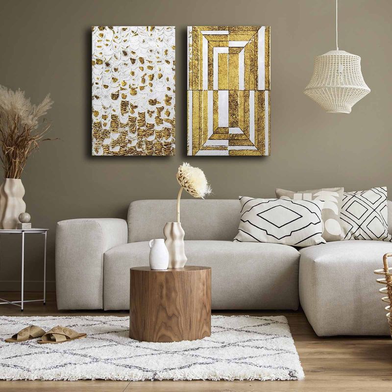 Casa si Gradina - Decoratiuni - Tablouri - Tablou decorativ, Wallxpert, panza, multicolor, 95x70 cm, set 2 piese, 895FNA1105 - Infinity.ro