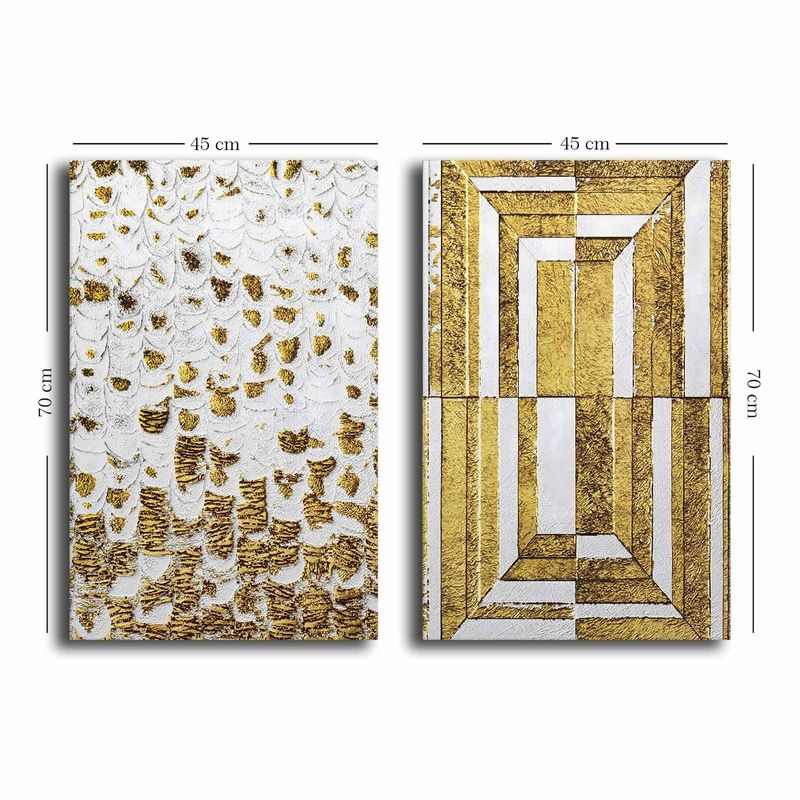 Casa si Gradina - Decoratiuni - Tablouri - Tablou decorativ, Wallxpert, panza, multicolor, 95x70 cm, set 2 piese, 895FNA1105 - Infinity.ro