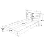 Casa si Gradina - Mobilier - Seturi de mobilier - Seturi dormitor - Set dormitor tineret, Hanah Home, pal melaminat, stejar, pat single 205.6x108.5x86 cm, noptiera 53.6x44.5x42.4 cm - Infinity.ro