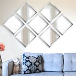 Casa si Gradina - Decoratiuni - Oglinzi - Set oglinzi, Wallxpert, sticla, rama plastic laminat, argintiu, 24x24 cm, 7 piese - Infinity.ro