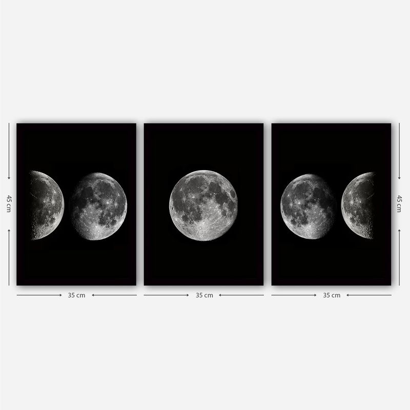 Casa si Gradina - Decoratiuni - Tablouri - Tablou decorativ cu rama, Wallxpert, mdf, multicolor, 35x45 cm, set 3 piese, 364LUL1283 - Infinity.ro