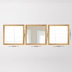 Casa si Gradina - Decoratiuni - Oglinzi - Set oglinzi, Wallxpert, sticla, rama plastic laminat, auriu si argintiu, 24x24 cm, 3 piese - Infinity.ro