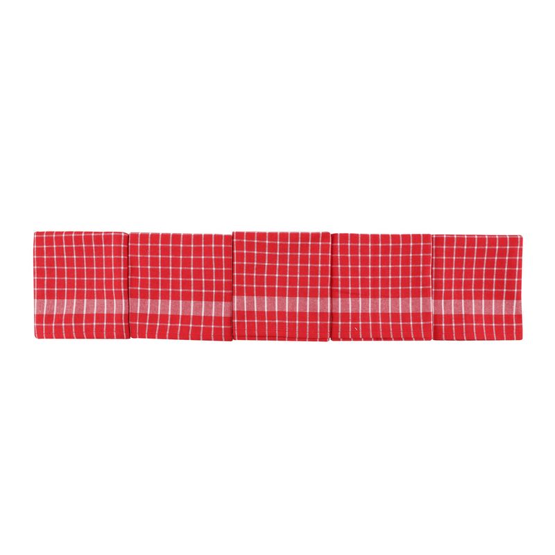 Casa si Gradina - Textile si covoare - Textile baie - Prosoape - Set prosoape de spalat, Hermia, rosu alb, 45x65 cm, 100% bumbac, 10 bucati - Infinity.ro