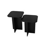 Casa si Gradina - Mobilier - Mese si birouri - Mese living - Set mese laterale, Hanah Home, pal melaminat, negru, 40x50x40 cm, 40x55x40 cm - Infinity.ro