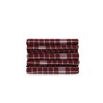 Casa si Gradina - Textile si covoare - Textile baie - Prosoape - Set prosoape de fata, Hermia, rosu bordo si alb, 45x65 cm, 100% bumbac, 10 bucati - Infinity.ro