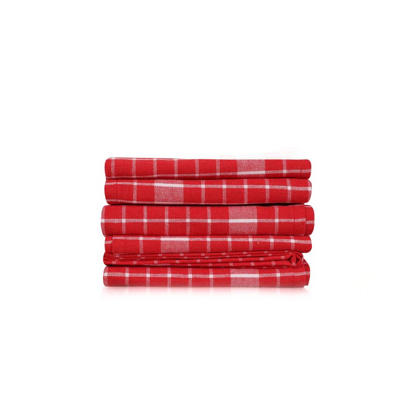 Casa si Gradina - Textile si covoare - Textile baie - Prosoape - Set prosoape de spalat, Hermia, rosu alb, 45x65 cm, 100% bumbac, 10 bucati - Infinity.ro