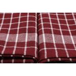 Casa si Gradina - Textile si covoare - Textile baie - Prosoape - Set prosoape de fata, Hermia, rosu bordo si alb, 45x65 cm, 100% bumbac, 10 bucati - Infinity.ro