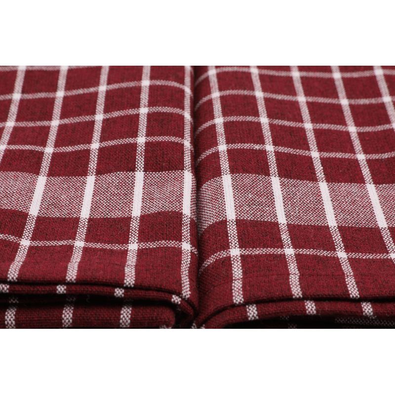 Casa si Gradina - Textile si covoare - Textile baie - Prosoape - Set prosoape de fata, Hermia, rosu bordo si alb, 45x65 cm, 100% bumbac, 10 bucati - Infinity.ro