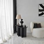 Casa si Gradina - Mobilier - Mese si birouri - Mese living - Set mese laterale, Hanah Home, pal melaminat, negru, 40x50x40 cm, 40x55x40 cm - Infinity.ro
