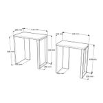 Casa si Gradina - Mobilier - Mese si birouri - Masute de cafea - Set masute de cafea cuib, Hanah Home, pal melaminat, alb, 51x29.5x52.8 cm, 44.5x24.5x47.8 cm - Infinity.ro