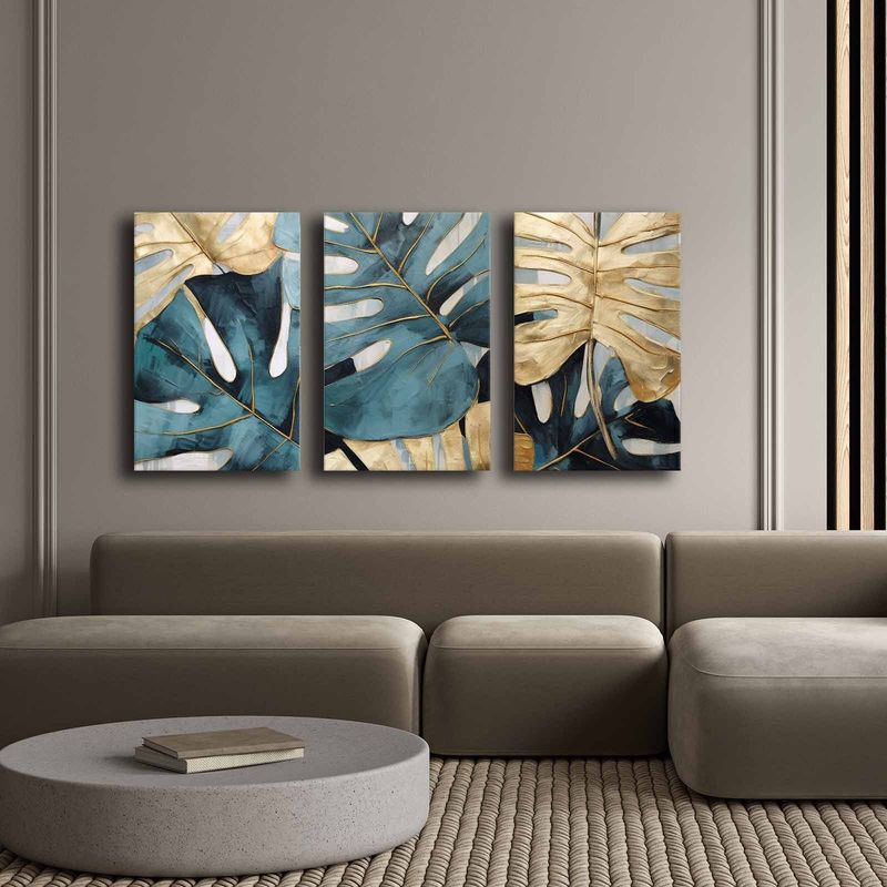 Casa si Gradina - Decoratiuni - Tablouri - Tablou decorativ pe panza, Wallxpert, multicolor, 100% panza, 145x70 cm, set 3 piese - Infinity.ro