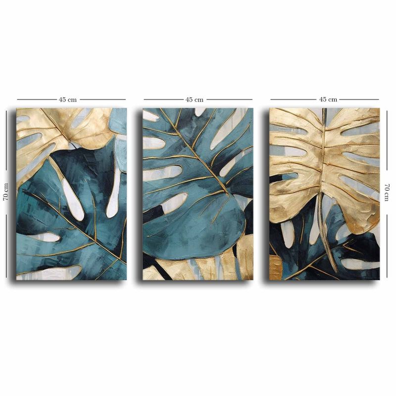Casa si Gradina - Decoratiuni - Tablouri - Tablou decorativ pe panza, Wallxpert, multicolor, 100% panza, 145x70 cm, set 3 piese - Infinity.ro