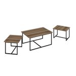 Casa si Gradina - Mobilier - Mese si birouri - Masute de cafea - Set masute de cafea, Hanah Home, pal melaminat, nuc, 90x60x42 cm, 52x45x37 cm - Infinity.ro