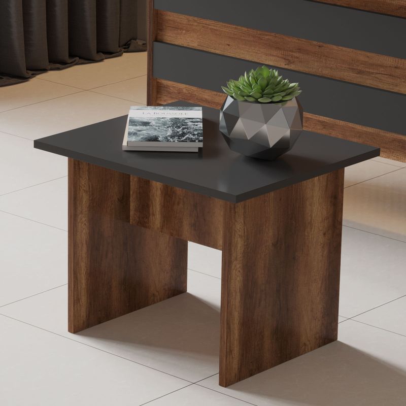 Casa si Gradina - Mobilier - Mese si birouri - Birouri - Set mobilier birou, Hanah Home, pal melaminat, nuc si antracit, birou 140x60x73.8 cm - Infinity.ro